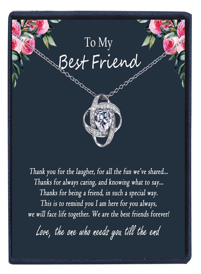 EPIRORA Best Friend Birthday Gift for Women- Love Knot Pendant Necklace for Bestie, Friendship Bff Jewelry Gifts for Friend, 18" - Image 1